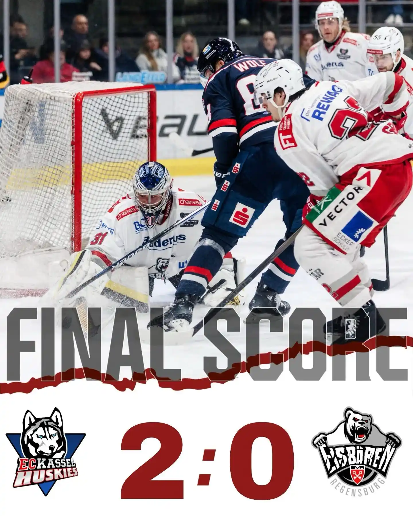 Image from Eisbären Regensburg: COURAGIERTER AUFTRITT BEIM TOPTEAM - ABER KEINE PUNKTE: EISBÄREN VERLI...