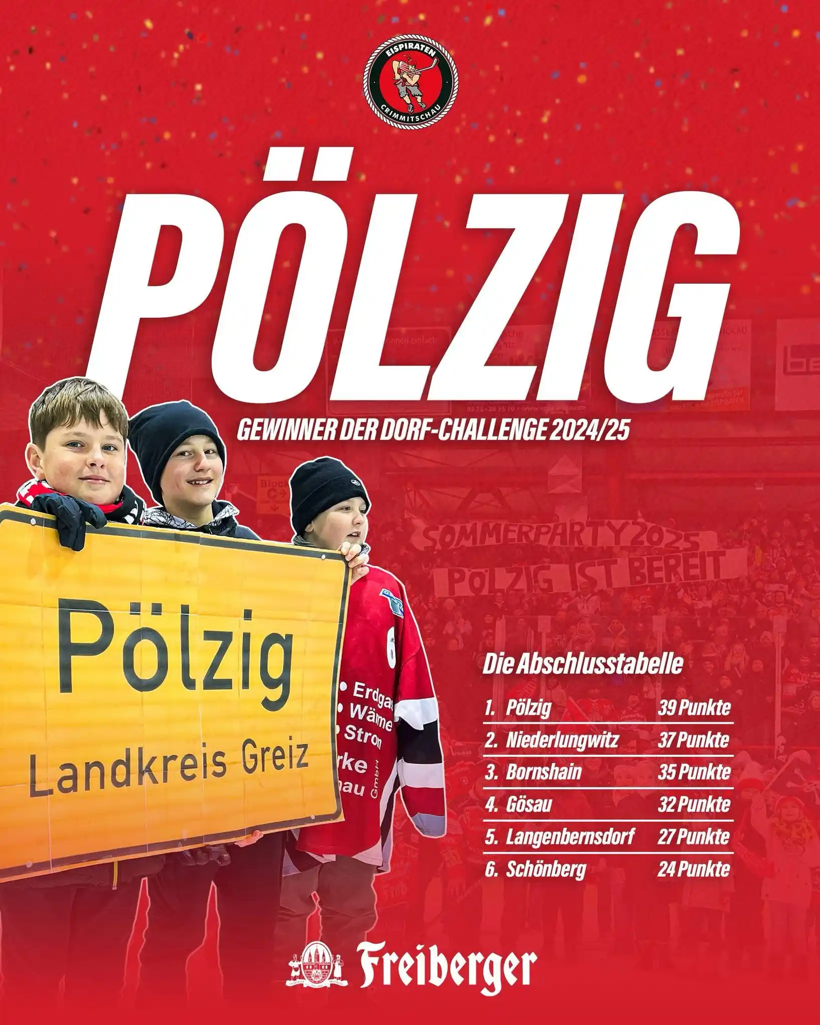 Image from Eispiraten Crimmitschau : Pölzig ist das Eispiraten-Dorf 2024/25 🥳  Die 2. Dorf-Challenge der E...