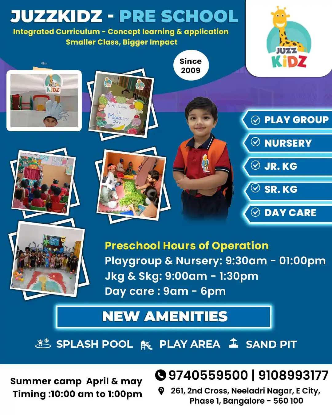 Image from Electronic City Credence: **Juzz Kidz - Pre School & Day Care**   Give your child the best start...