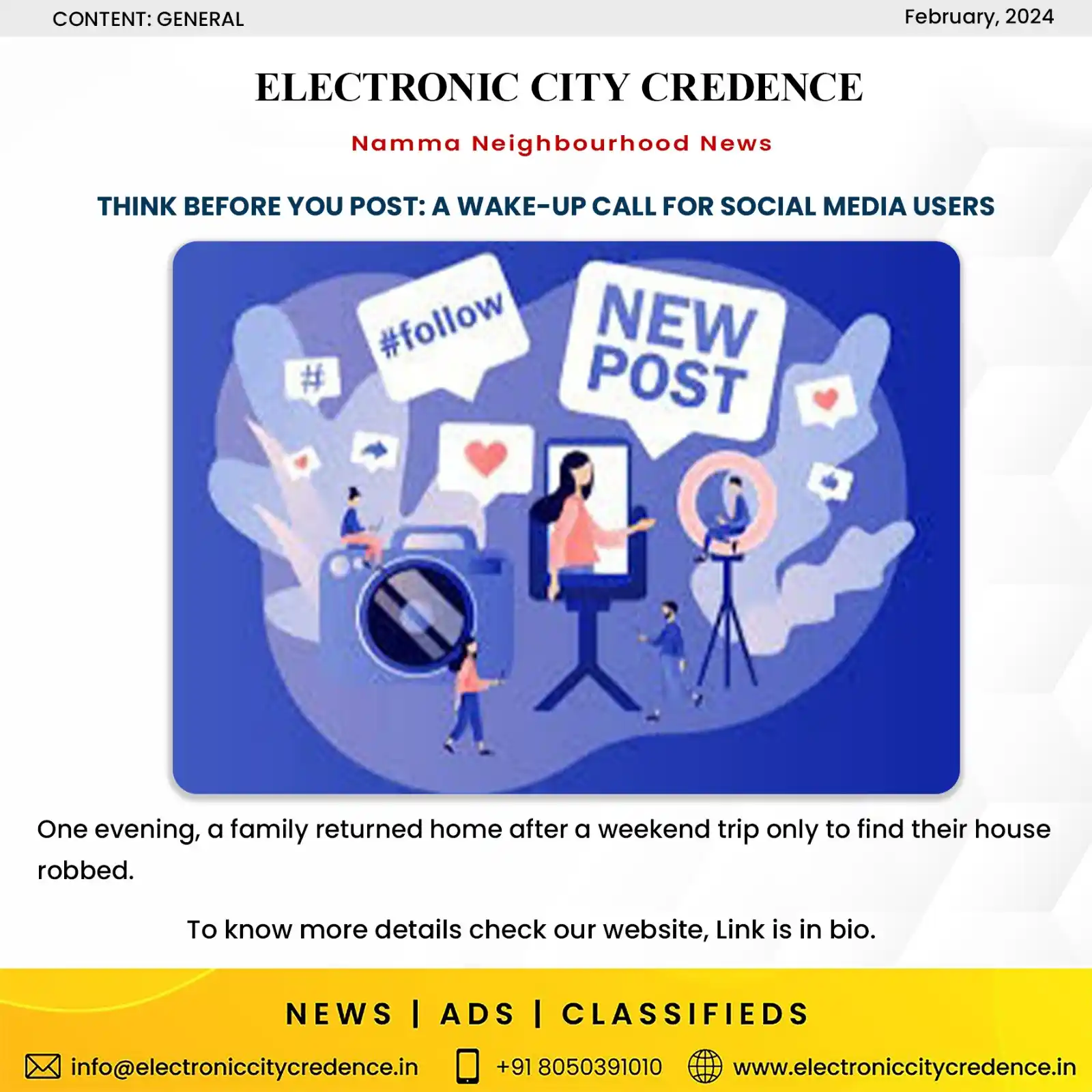 Electronic City Credence post