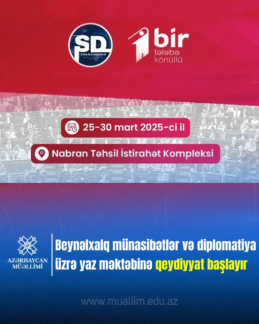 Image from Elm və təhsil media: "Bir Könüllü" Tələbə Təşkilatı və "Strateji Düşüncə" Tələbə Diplomatiy...