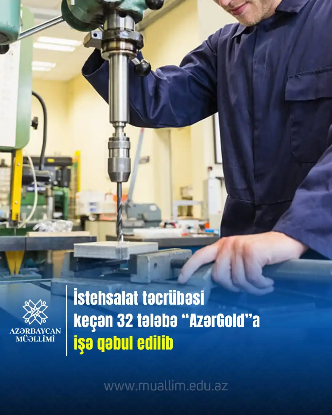 Image from Elm və təhsil media: İndiyədək istehsalat təcrübəsi keçən 32 tələbə “AzərGold”a işə qəbul e...