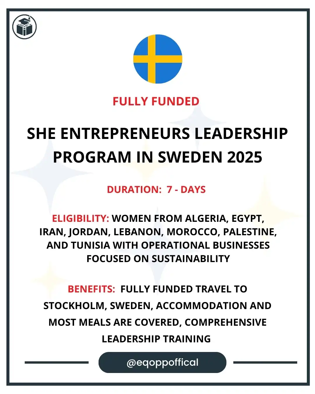Image from Equal Opportunities: She Entrepreneurs Leadership Program in Sweden 2025 | Fully Funded Ap...