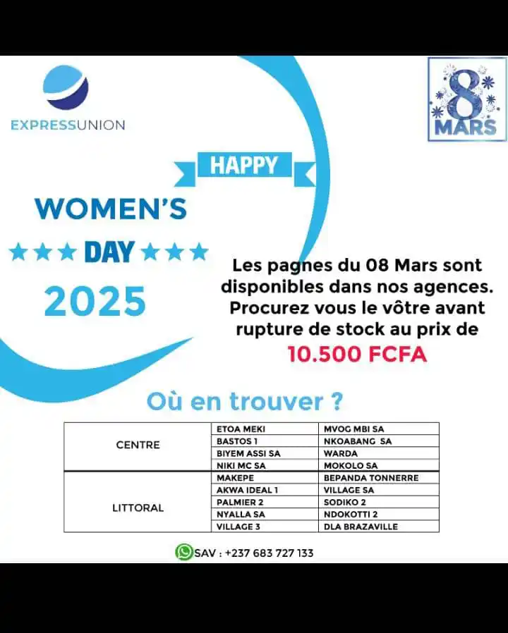 Image from Express Union Finance SA: Le savais-tu? Les pagnes du 8 mars sont disponibles dans les agences E...
