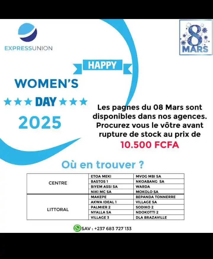 Image from Express Union Finance SA: N'attends pas la rupture de stock🏃🏾♀️🏃🏾♀️🏃🏾♀️🏃🏾♀️ RDV dans...