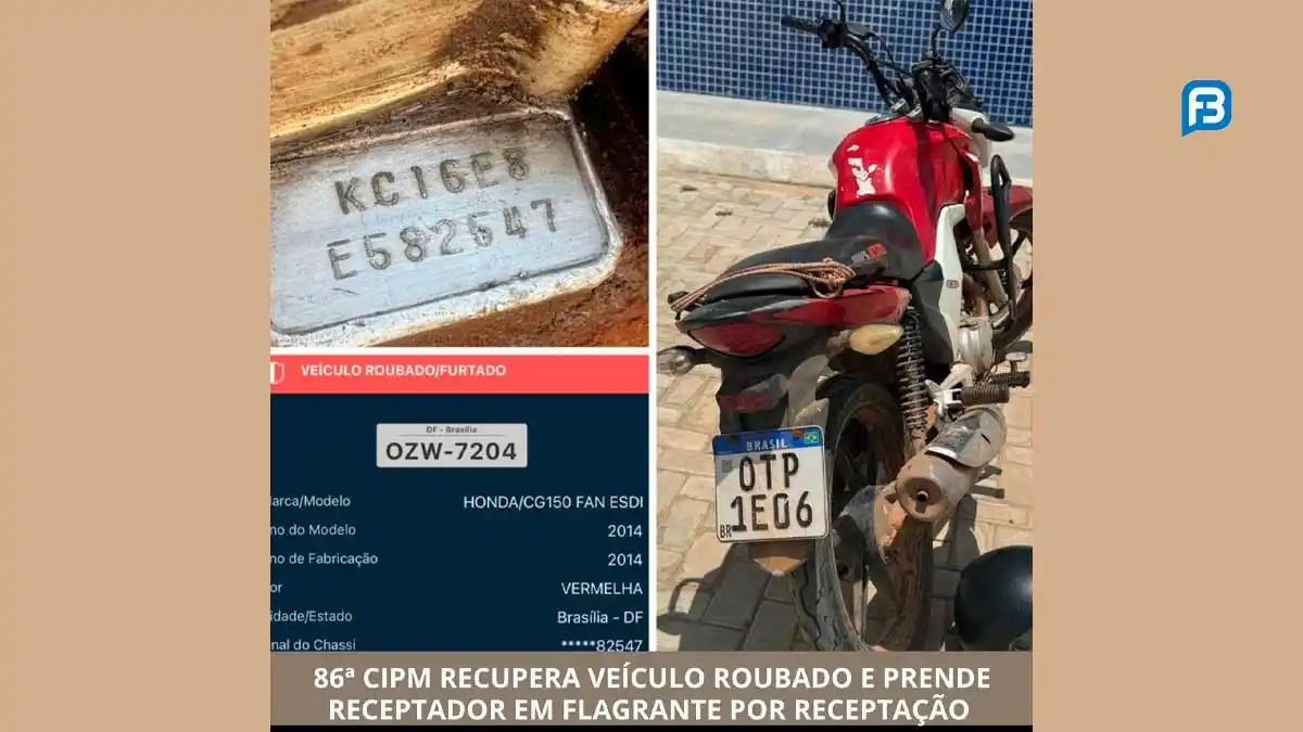 Image from Fala Barreiras, Portal de Notícias: *POLÍCIA MILITAR RECUPERA VEÍCULO ROUBADO E DETÉM TRÊS SUSPEITOS* _Pol...
