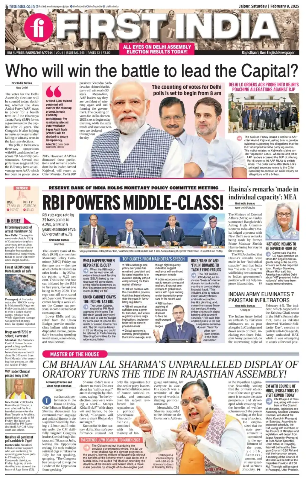 First India Newspaper post