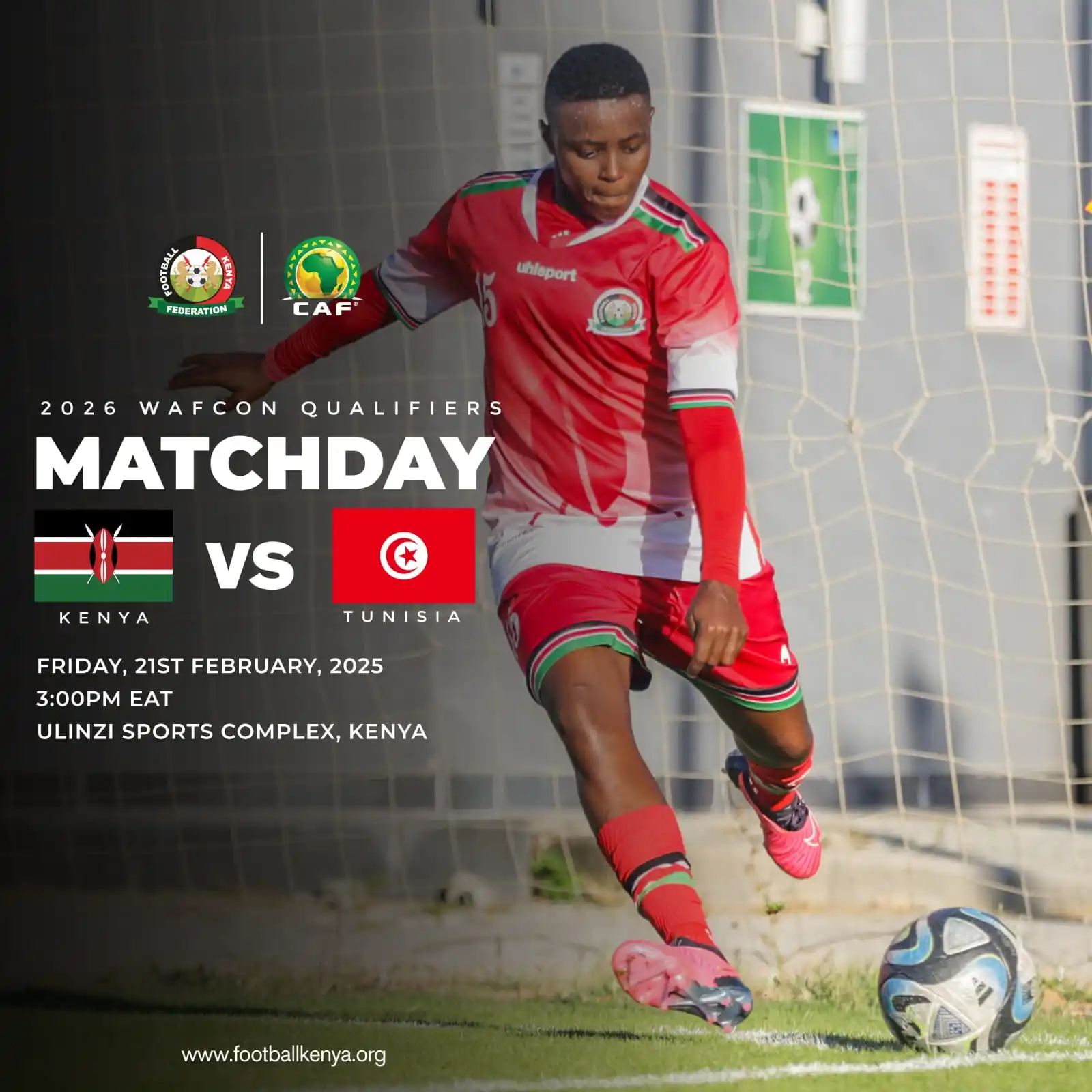Image from Football Kenya Federation: It's Matchday!!! 💪 Harambee Starlets 🆚 Tunisia 🏟️ Ulinzi Sports Co...