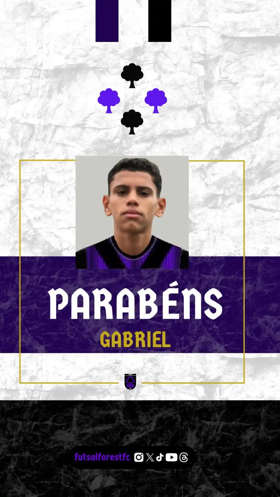 Image from Forest FC | OFICIAL: 🥳 Parabéns, Gabriel! O nosso jogador completa 1️⃣4️⃣ anos! O pivô de...