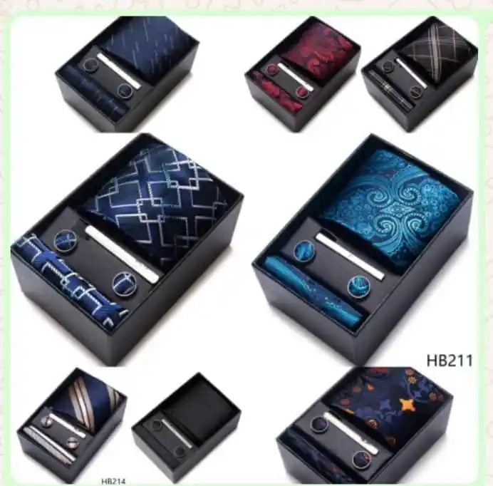 Image from Fortune Closet🦋💎: *Boxed tie + tie clip + pocket square + cufflinks $8*...