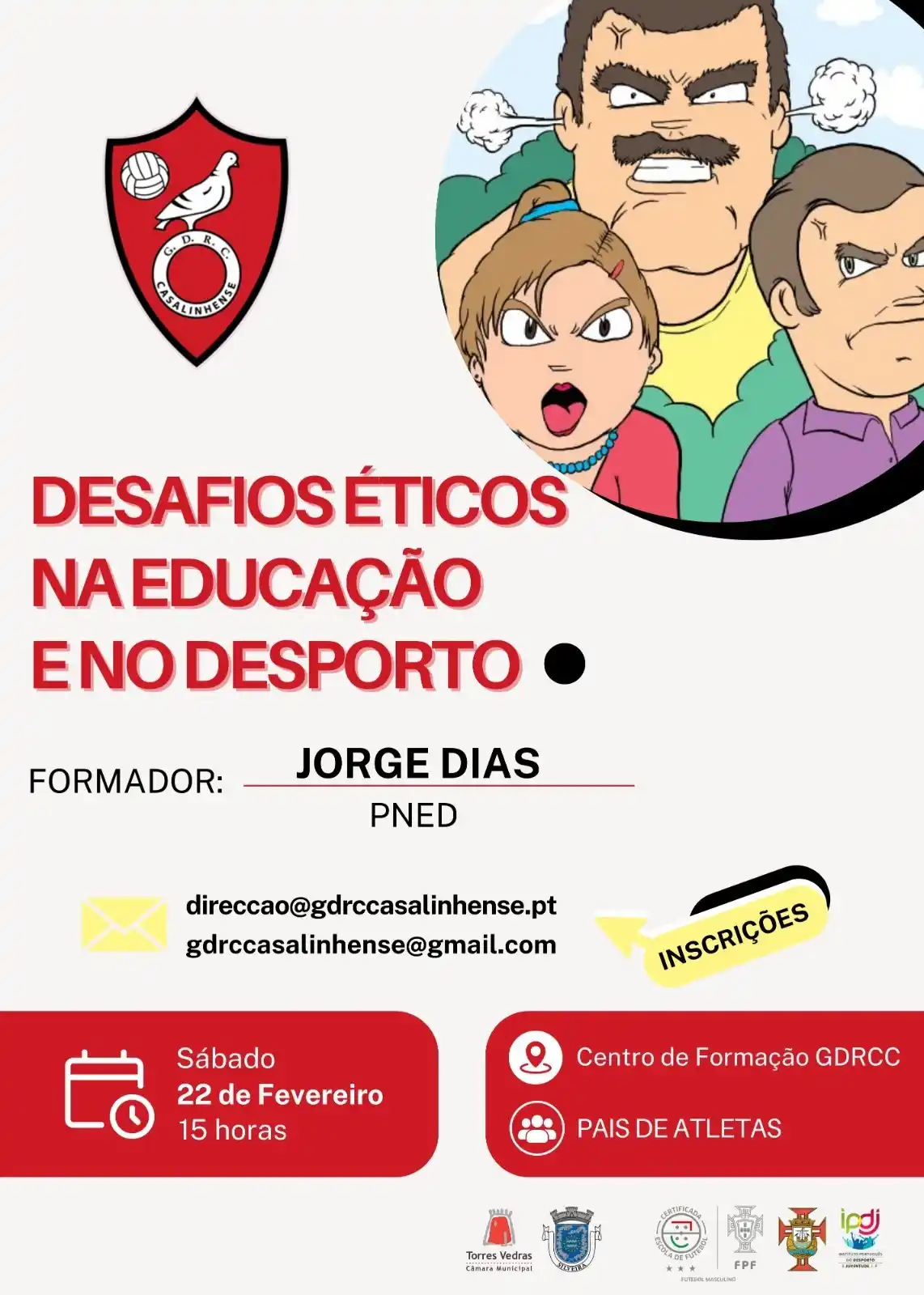 Image from G.D.R.C. Casalinhense: 📢 PAIS DE ATLETAS, ESTE EVENTO É PARA VOCÊS! 🏆👨👩👧👦 O GDRCC, ...