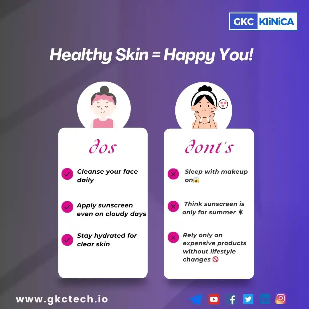Image from GKC KLINICA - HEALTHCARE PLATFORM: ✨ Healthy Skin = Happy You! 🌿💖 Glow naturally with the right habits...