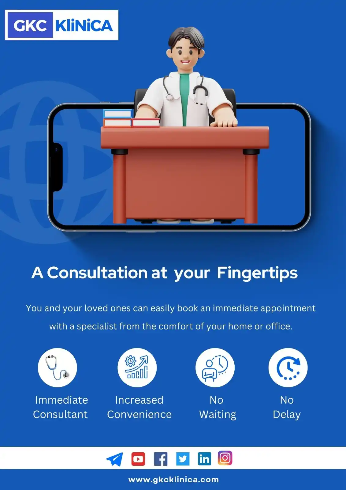 Image from GKC KLINICA - HEALTHCARE PLATFORM: A Consultation at Your Fingertips! 🩺📲 You and your loved ones can i...