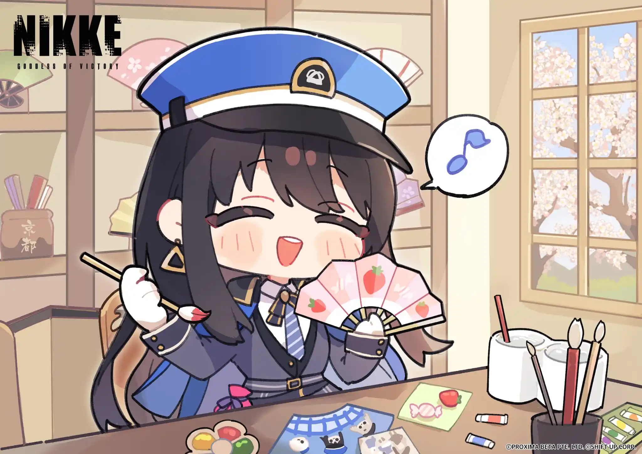 Image from GODDESS OFVICTORY:NIKKE: 【NIKKE京都探索】 エリア防衛戦第二弾 最終会場、京都へ向かったディーゼル… なんと、京扇子を体験しました✨ 京都会場限定商品にも「京...