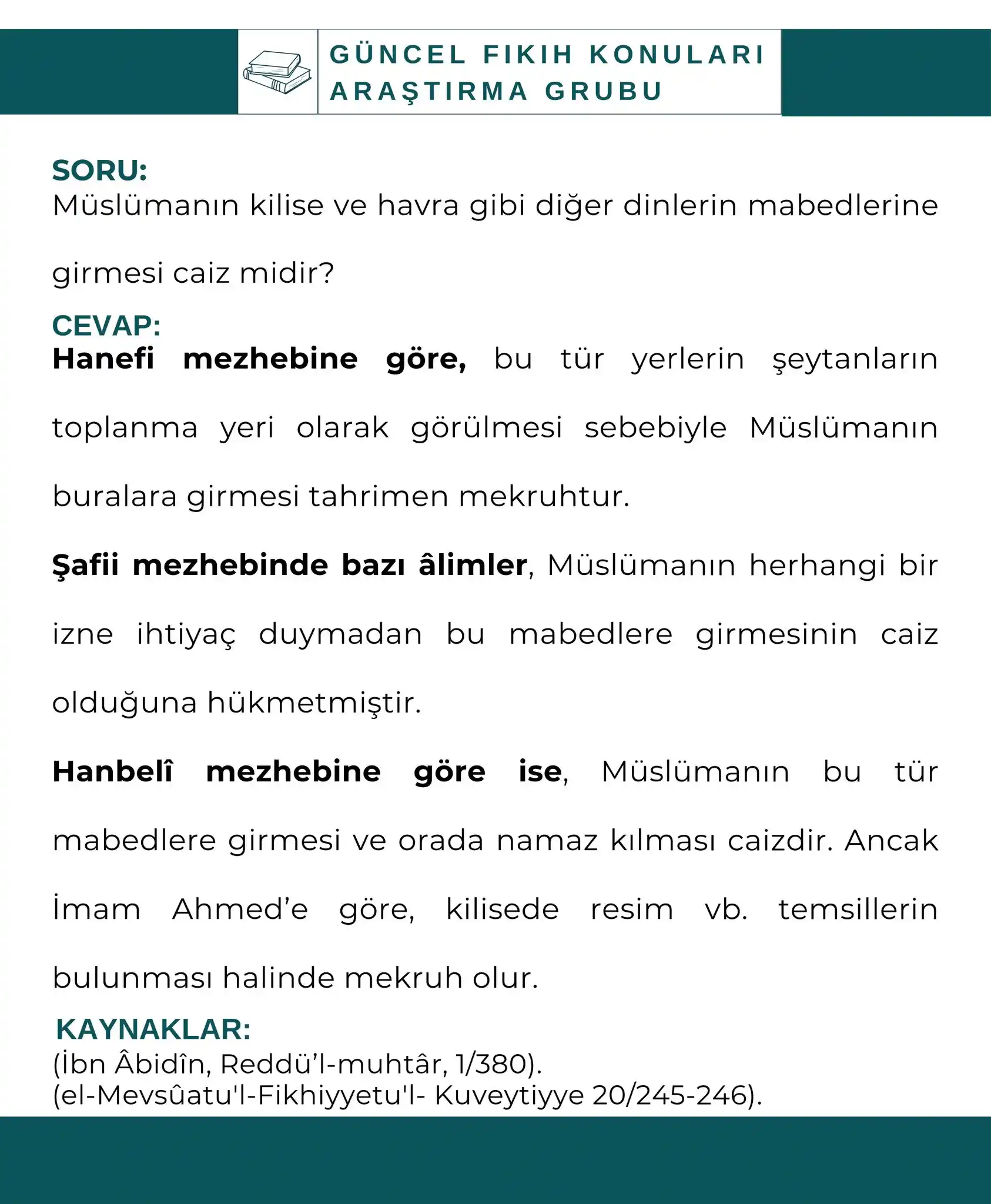 (Güncel Fıkıh Konuları) فقه النوازل  post