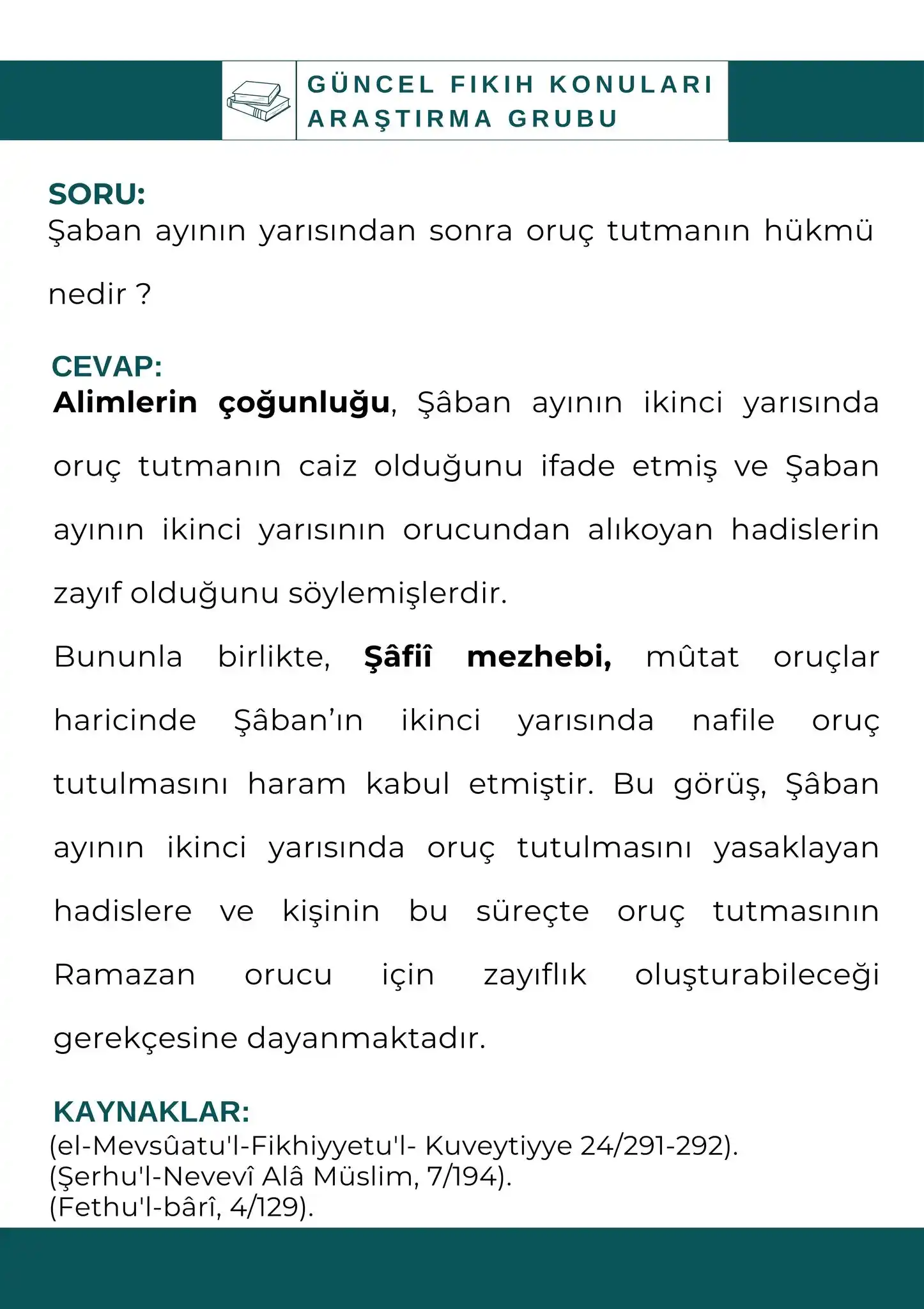 (Güncel Fıkıh Konuları) فقه النوازل  post