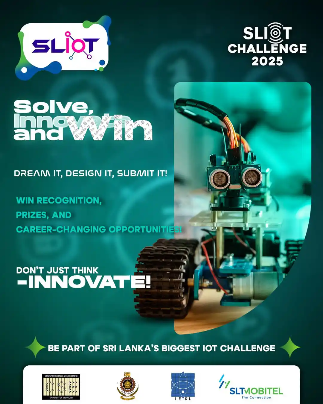 Image from HackSL Community 🇱🇰: 🚀 *SLIOT Challenge 2025 – Where Innovation Meets Opportunity!* Do yo...