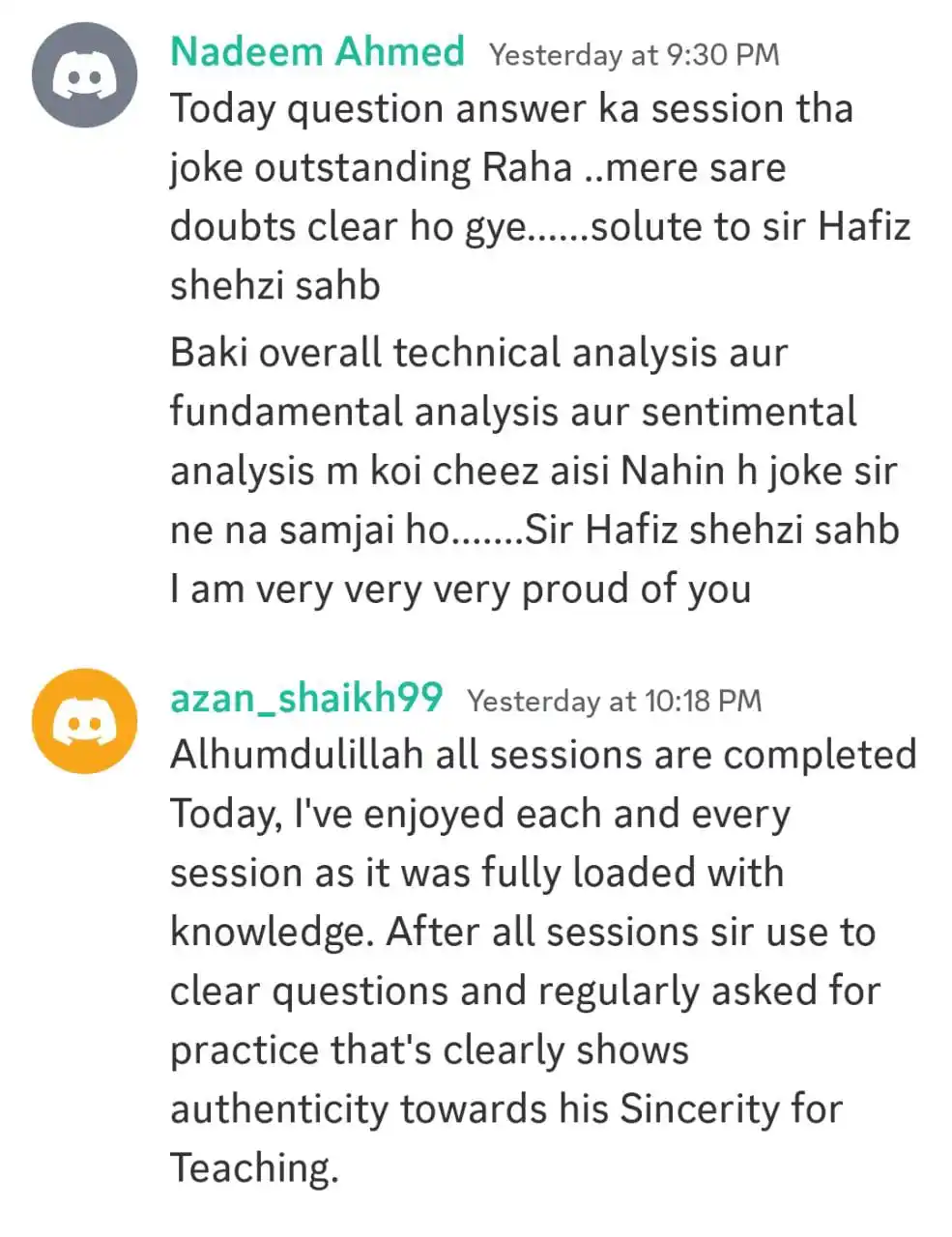 Hafiz Shehzi post