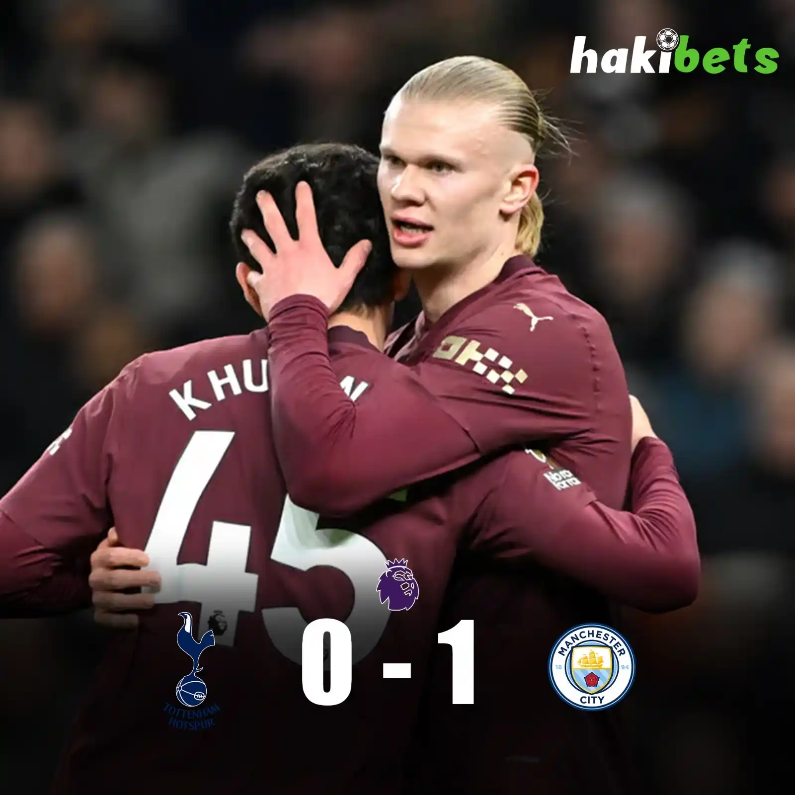 Image from Hakibets Kenya: ✅ Full-time: Tottenham 0-1 Man City A hard-fought win on the road for...