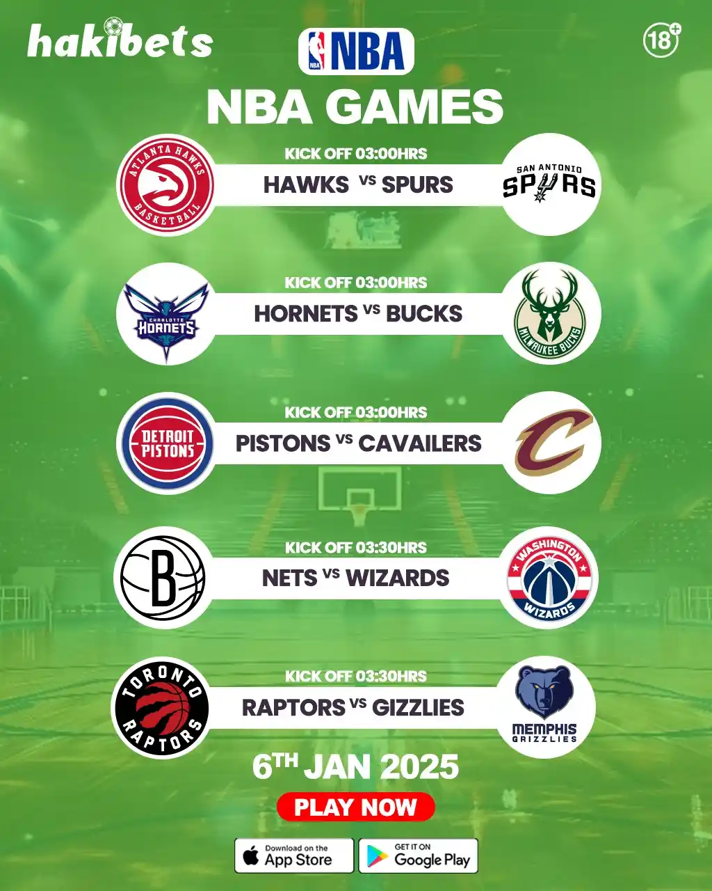 Image from Hakibets Kenya: NBA ACTION LOADING! 🏀🔥 Who’s winning tonight? Drop your prediction...