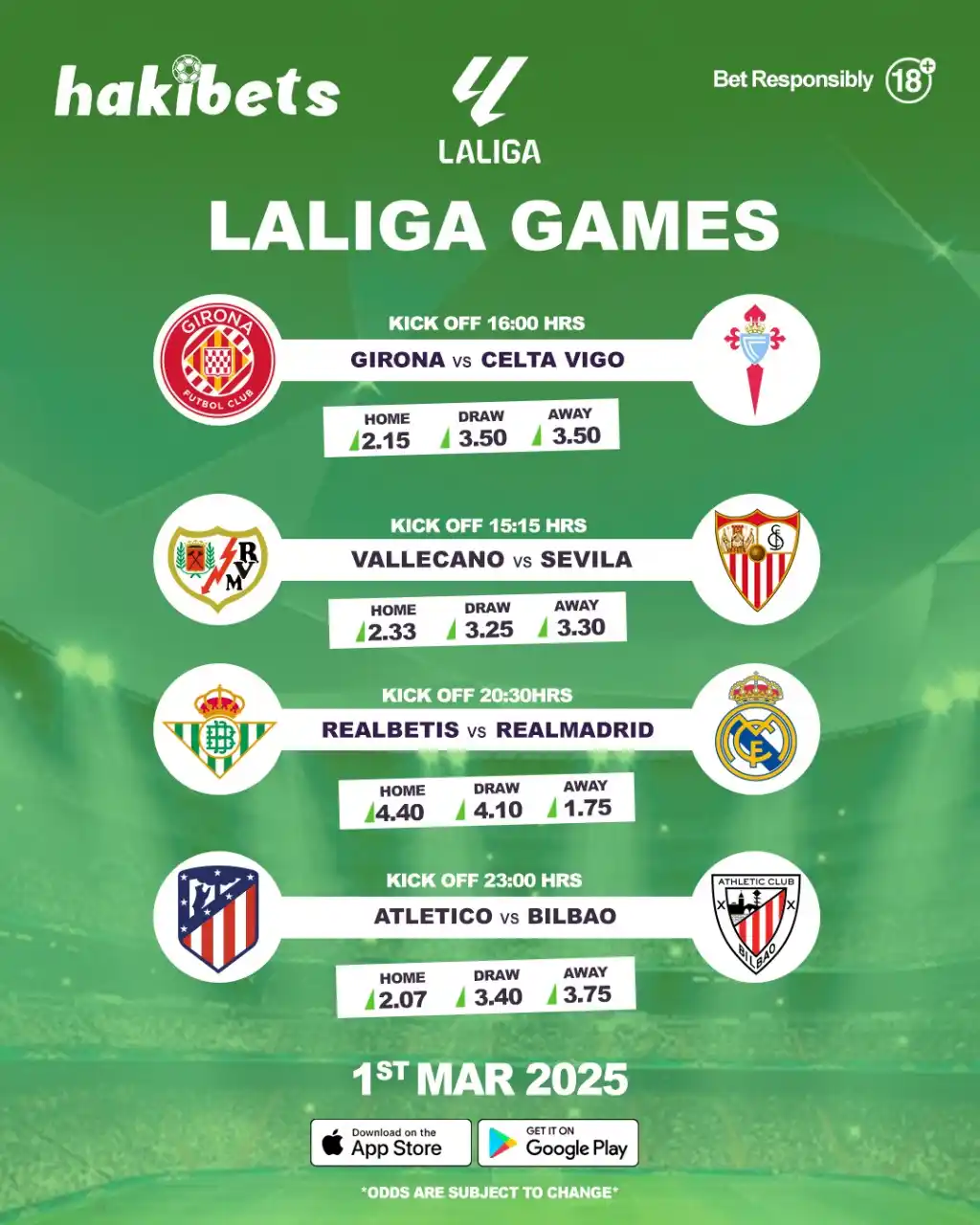 Image from Hakibets Kenya: 🔥 La Liga Action Tonight! 🔥 ⚽ Real Valladolid vs. Las Palmas – A ba...
