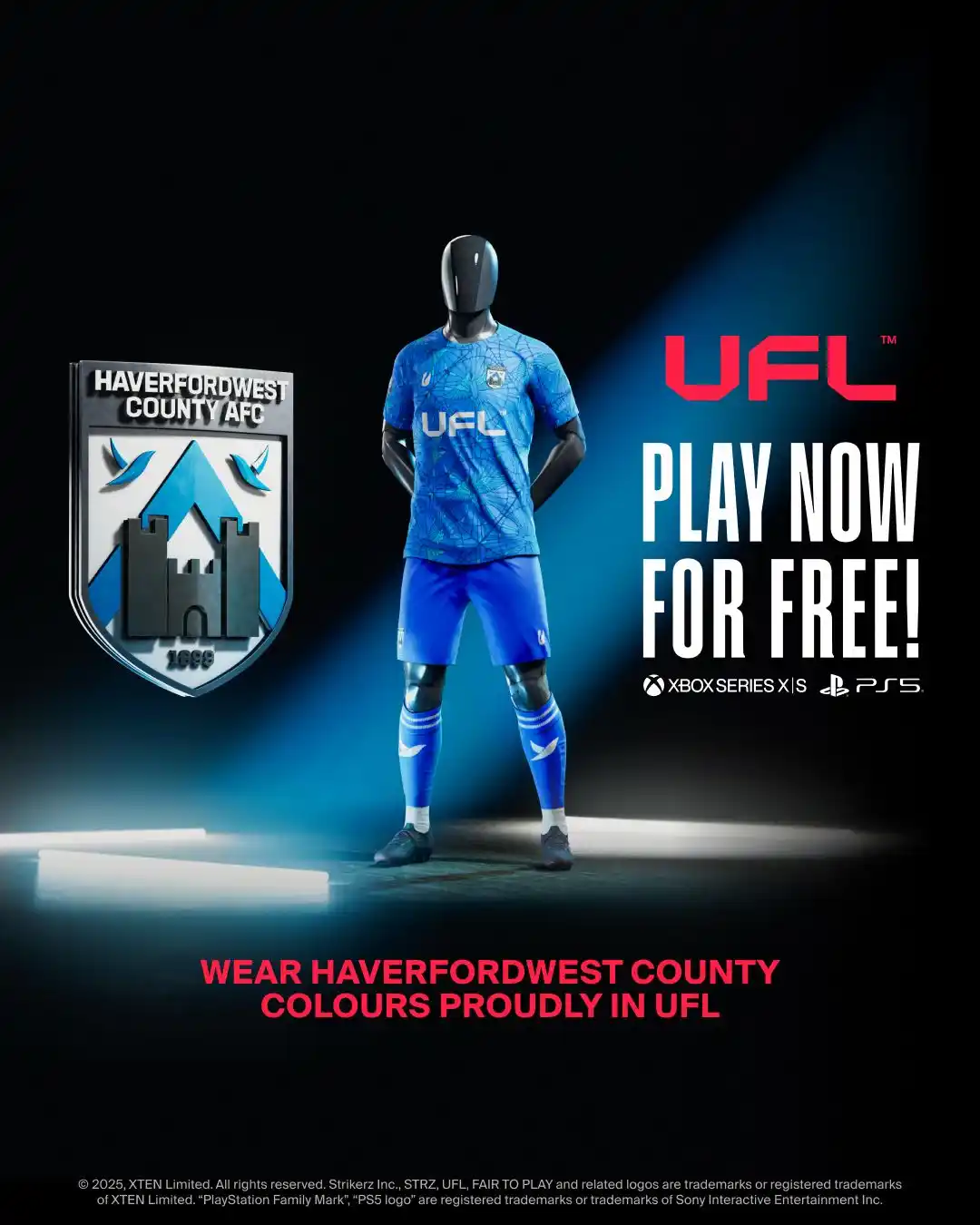 Image from Haverfordwest County AFC: Haverfordwest County AFC are now on UFL! ✅🙌 Our logo and training ki...