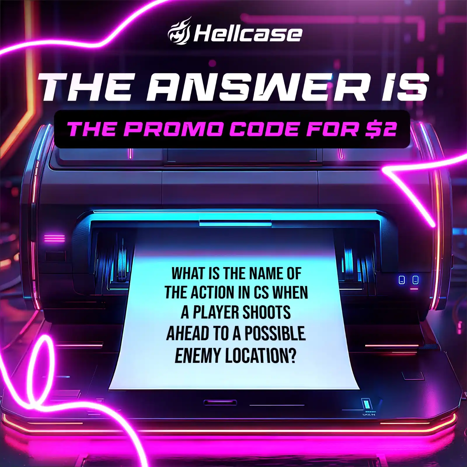 Image from Hellcase Official: Answer the question and claim a free $2 promo code on Hellcase! 🎉 Sub...