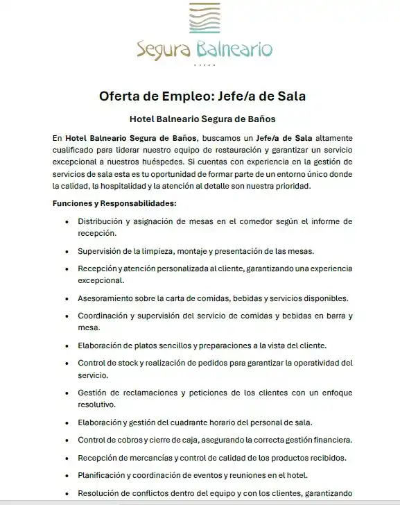 Horeca Formación Y Empleo post