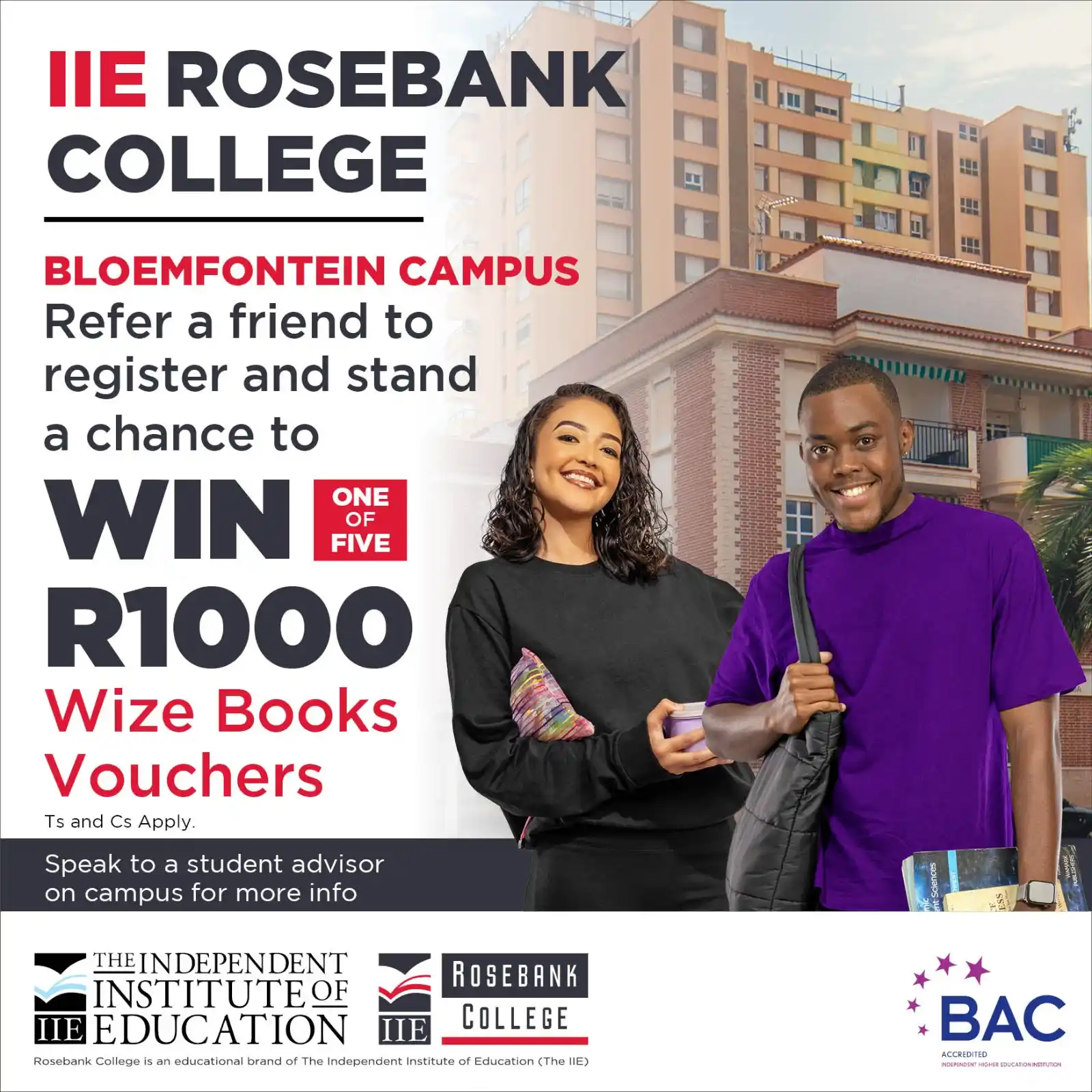 Image from IIE Rosebank College: Refer and Win | Your chance to save on textbooks is just one referral ...