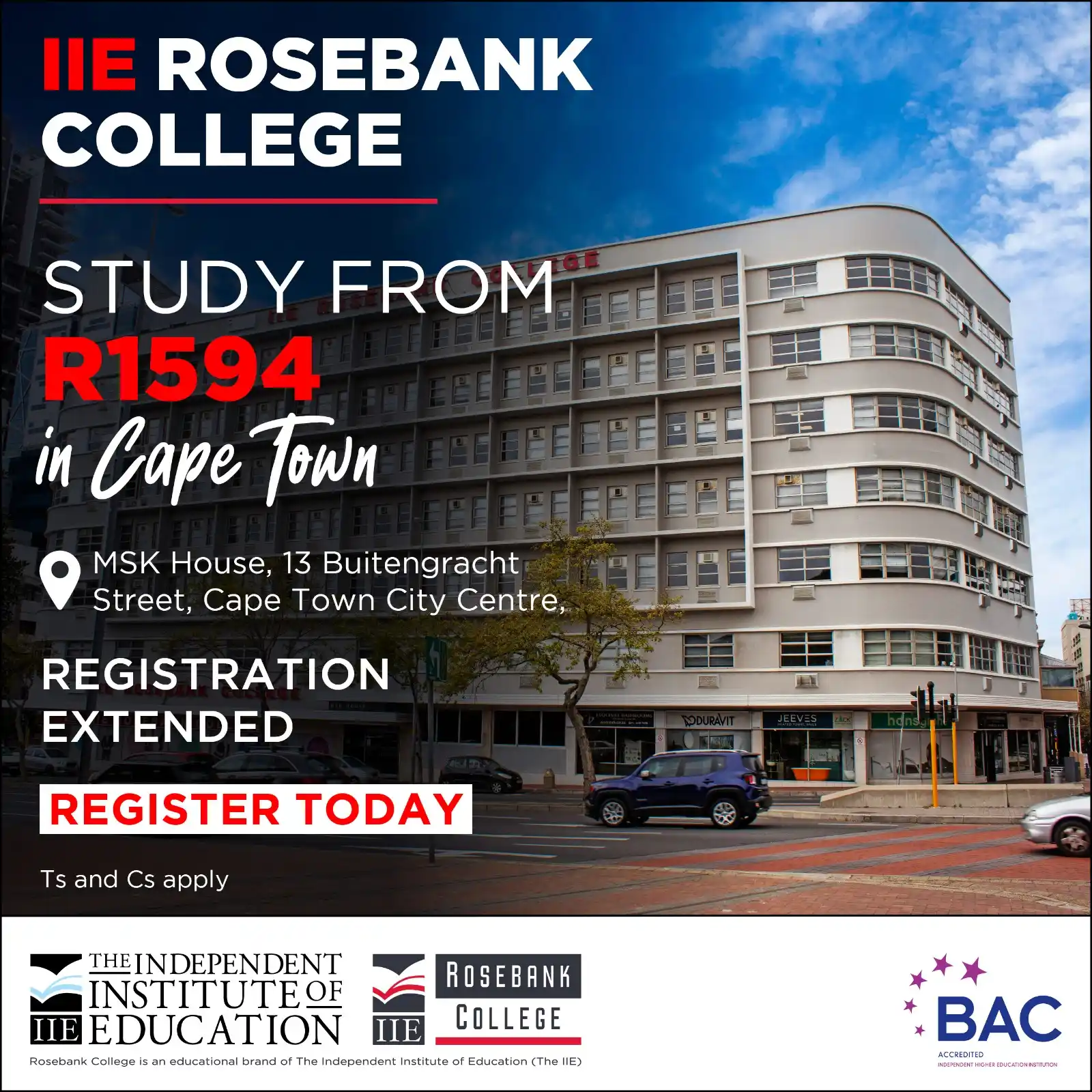 Image from IIE Rosebank College: Affordability | Registrations are extended at IIE Rosebank College Cap...