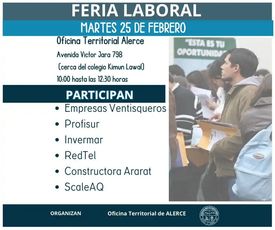 Image from Info Empleos: ***250 Vacantes Disponibles*** Desde la Oficina Territorial de Alerce,...