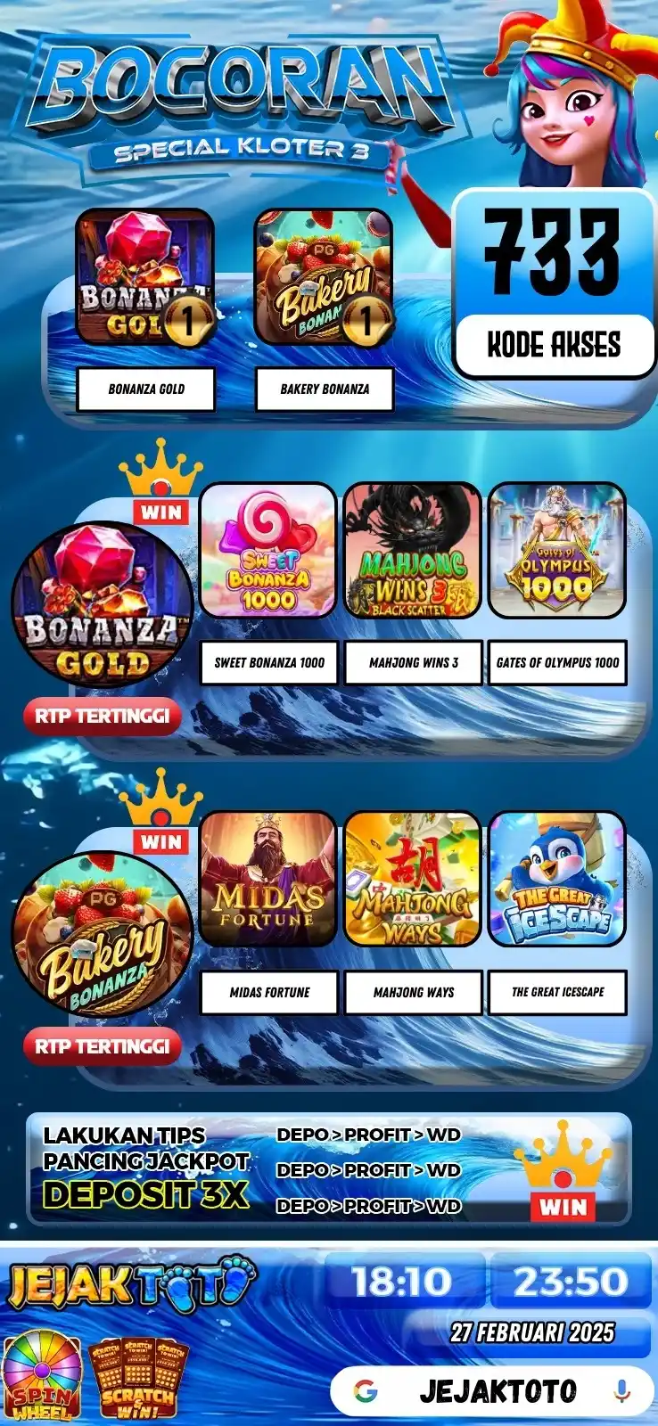 Image from INFO GACOR JEJAKTOTO: 🎰 MALAM INI BANJIR WEDE DI GAME GACOR KLOTER 3! 🎰 🔥 Jangan Sampai K...
