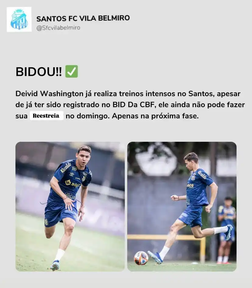 INFO | SANTOS FC ⚪️⚫️ post