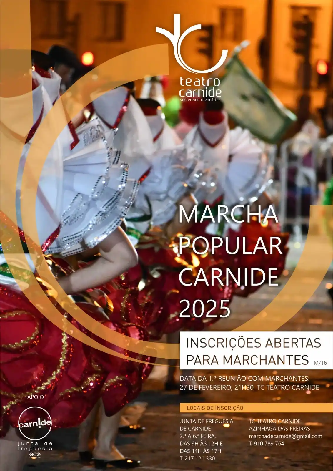 Image from JF CARNIDE (Lisboa): 🎊 MARCHAS 2025 – INSCRIÇÕES PARA MARCHANTES Estão abertas as inscriç...