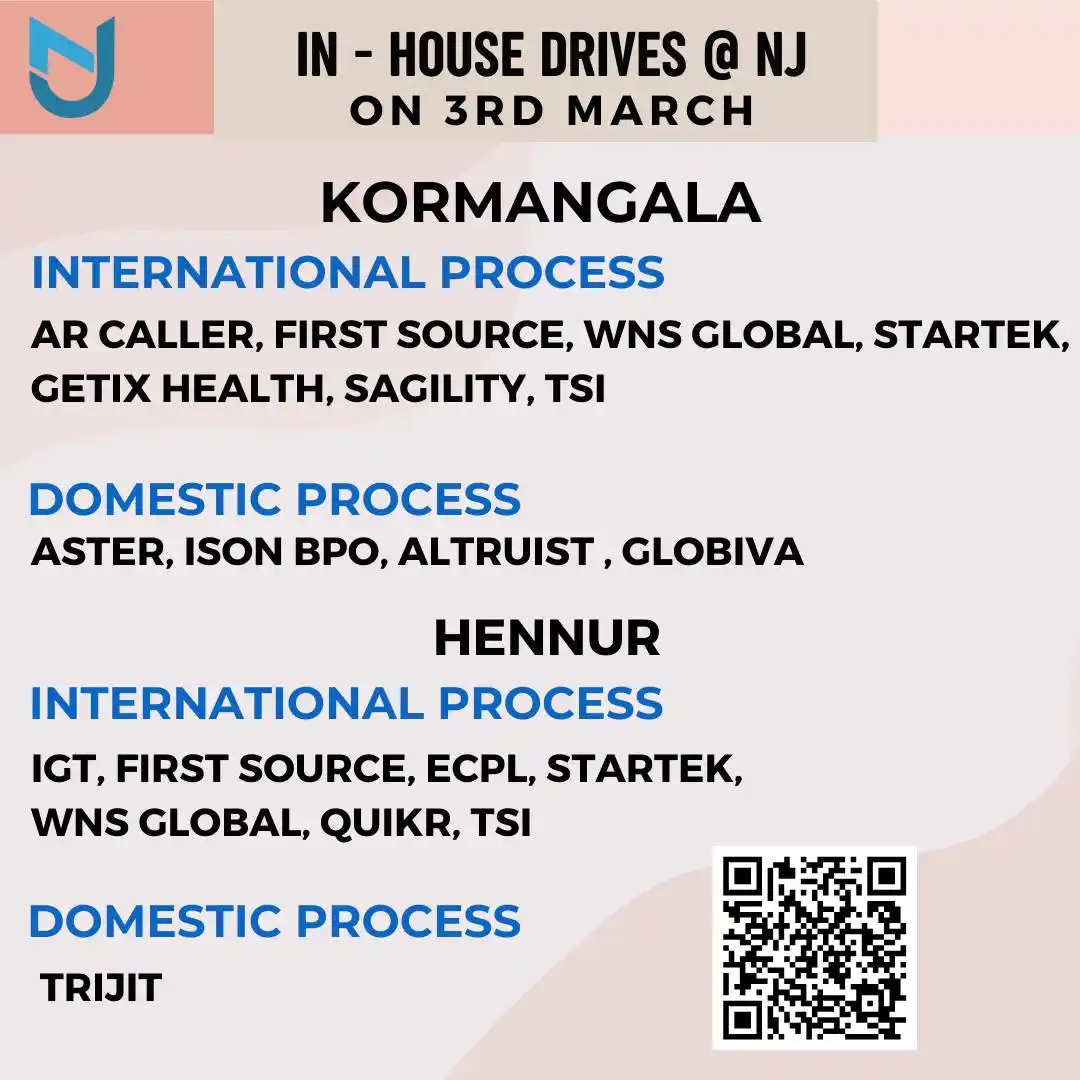 Image from JOBS IN BANGALORE 🎇 (100% Free Placement Centre) Since 2018: Want to Apply? Just give a quick call to our amazing HR team—we're her...