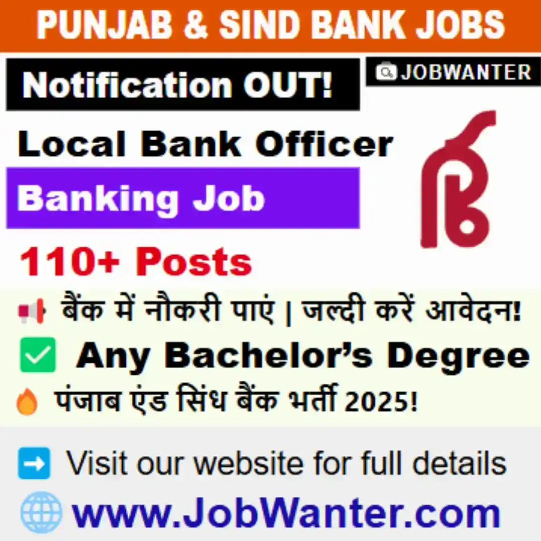 Image from JobWanter: 📢 Punjab & Sind Bank LBO Recruitment 2025 ✅ <a class="text-blue-500 ...