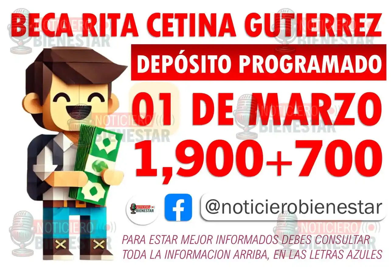 Image from JoceJob Bienestar: 🗓️📢 ¡01 De Marzo! Comienza el Pago de la Beca Rita Cetina Gutiérrez ...