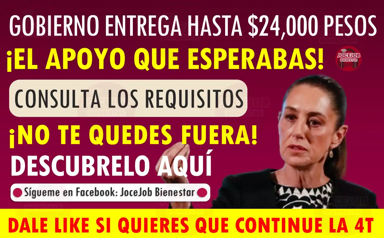 Image from JoceJob Bienestar: 🔴 Programa del Bienestar 💰 te otorga hasta $24,000 pesos si cumples ...
