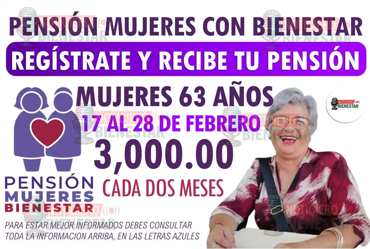Image from JoceJob Bienestar: 👩🦳💸¡Realiza tu registro para la pensión mujeres bienestar de 63 añ...