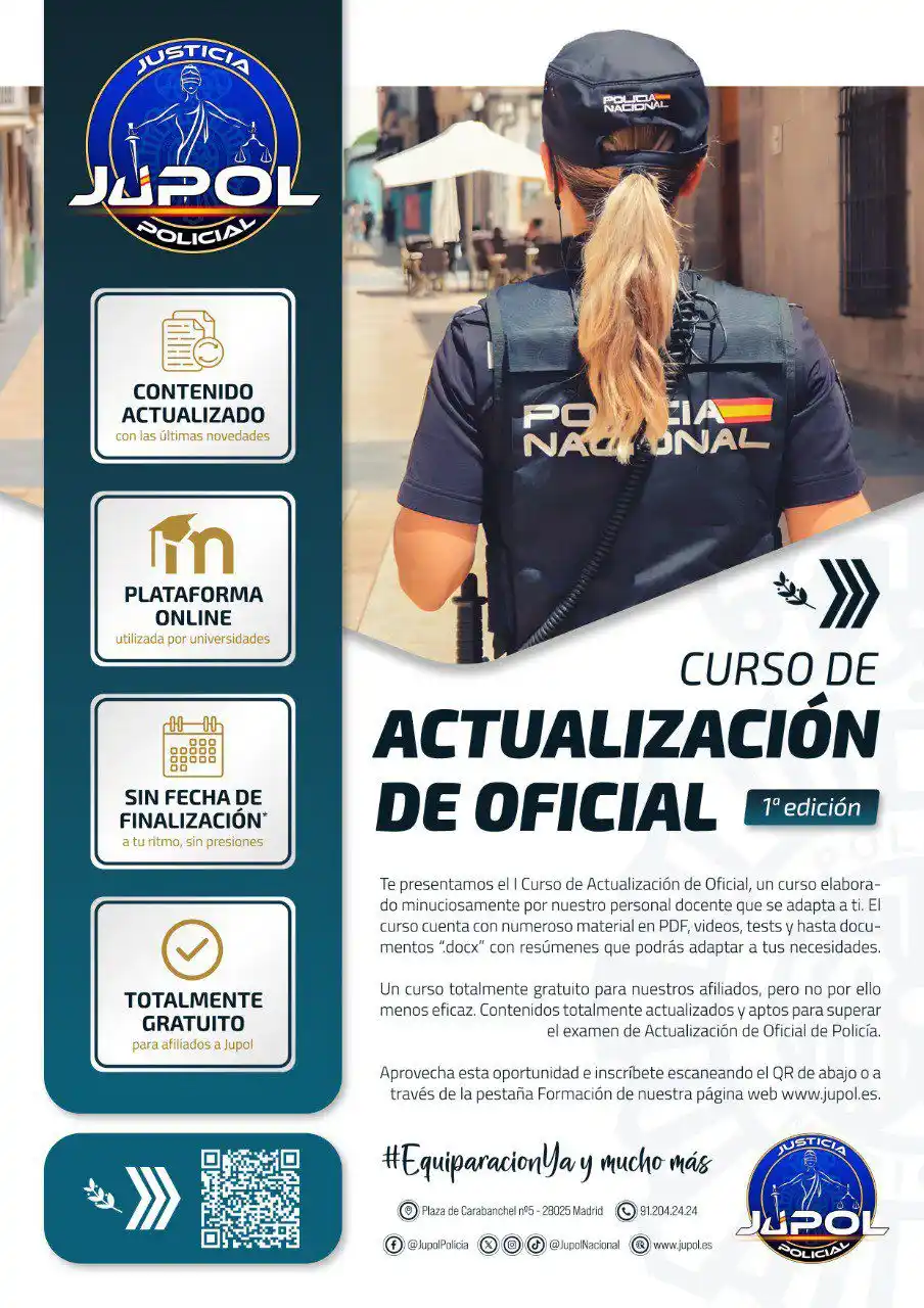 Image from JUPOL: 🆕Curso de actualización de Oficial, exclusivo y GRATUITO para afiliad...