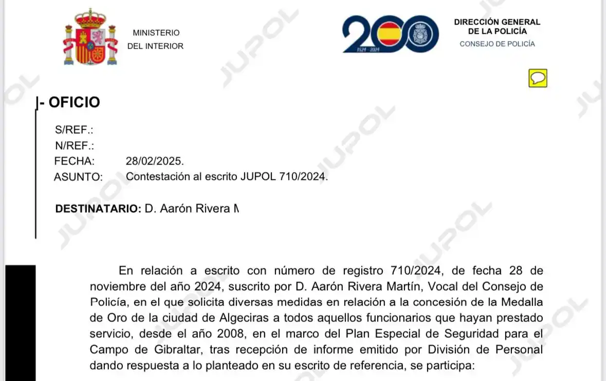 Image from JUPOL: 🎖️Medalla de Algeciras. 👉En el día de hoy hemos vivido un nuevo esp...