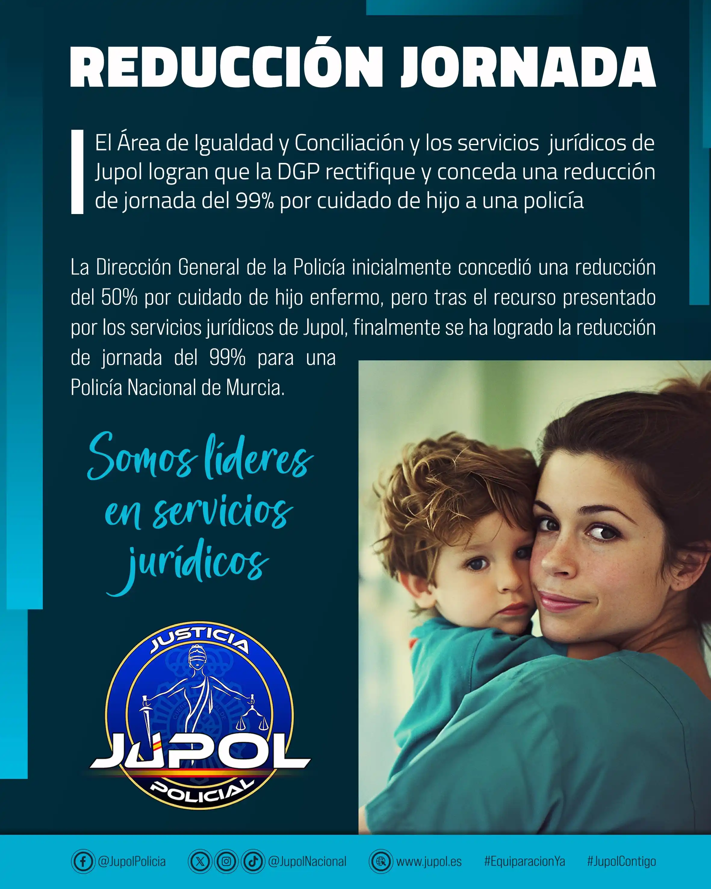 Image from JUPOL: 🫴🏼Estamos cuando más se nos necesita. 🤝El Área de Igualdad y Conci...