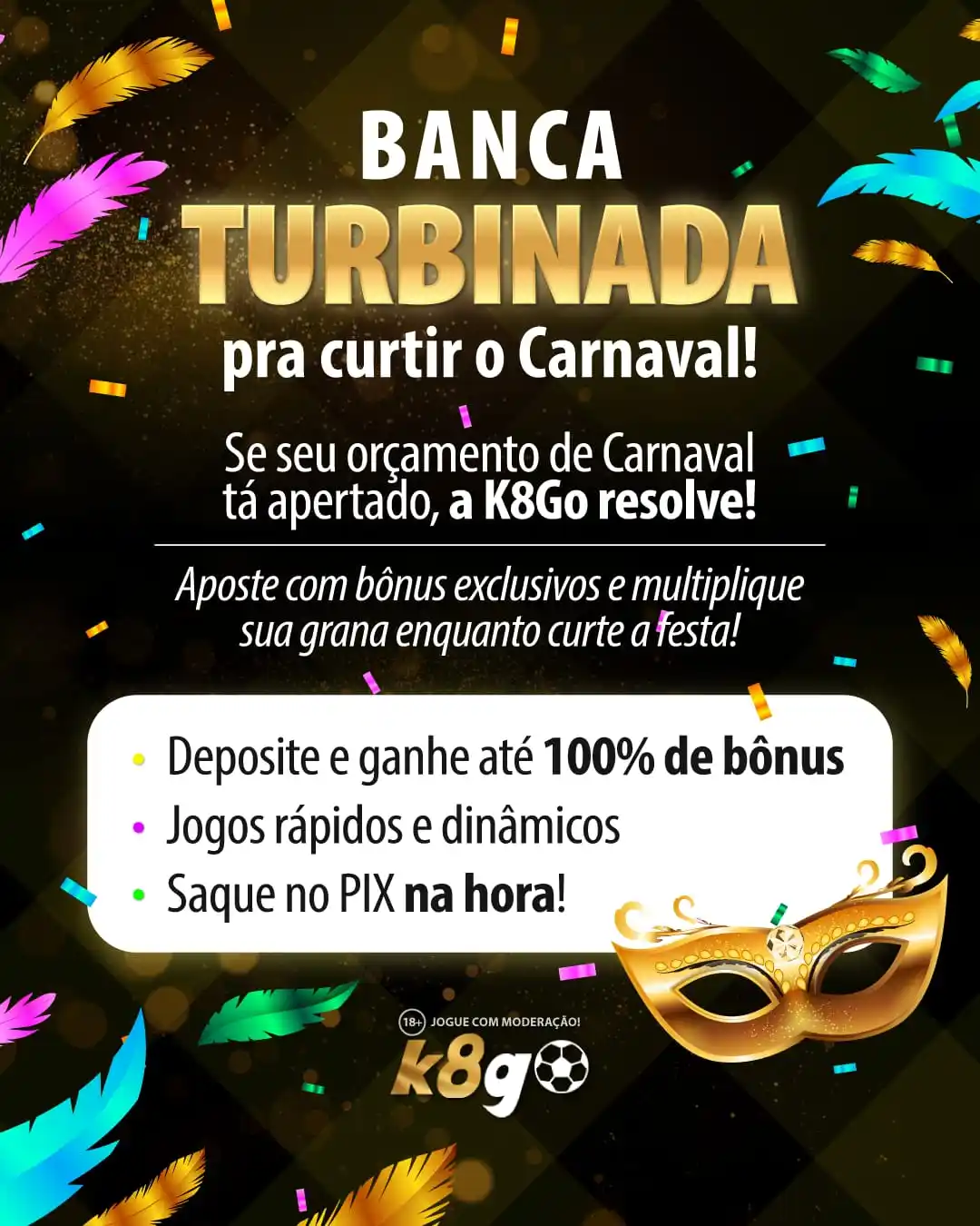 Image from K8GO VIP 📲🔥: 🔥 Banca turbinada pra curtir o Carnaval! 🎭🎉 🍻 A festa tá garantid...