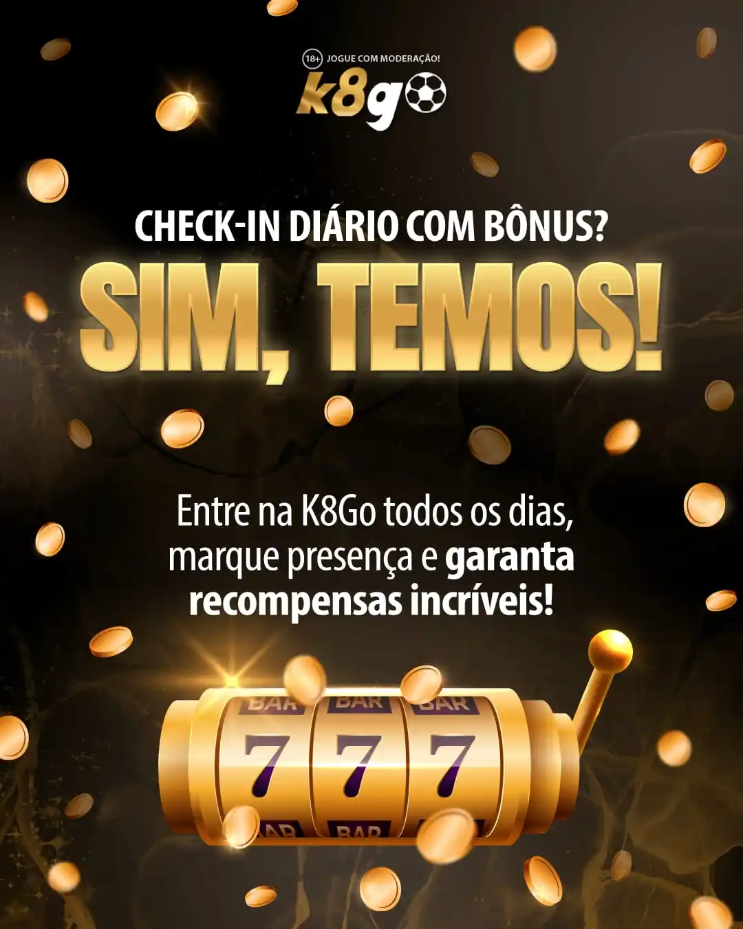 Image from K8GO VIP 📲🔥: 🌟 A sorte sorri para você não perde um dia na K8Go! Faça seu check-i...