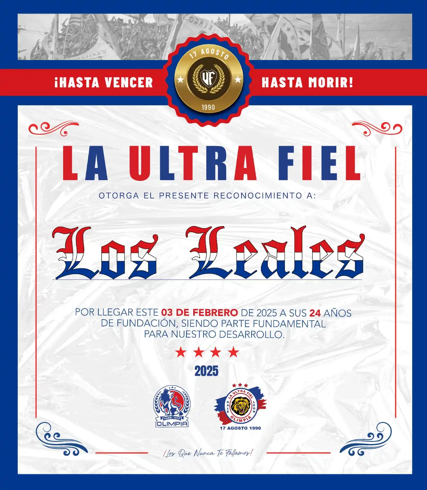 La Ultra Fiel post