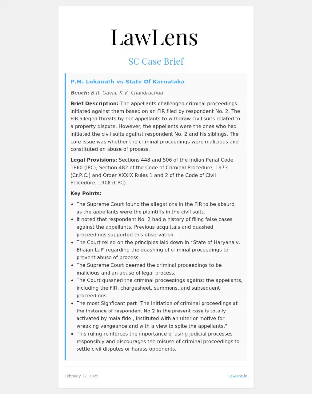 LawLens Supreme Court Alerts post