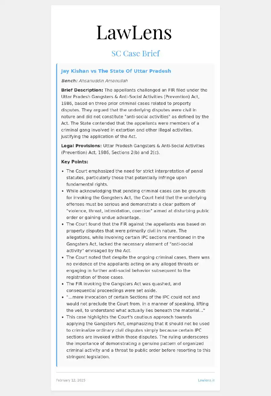 LawLens Supreme Court Alerts post