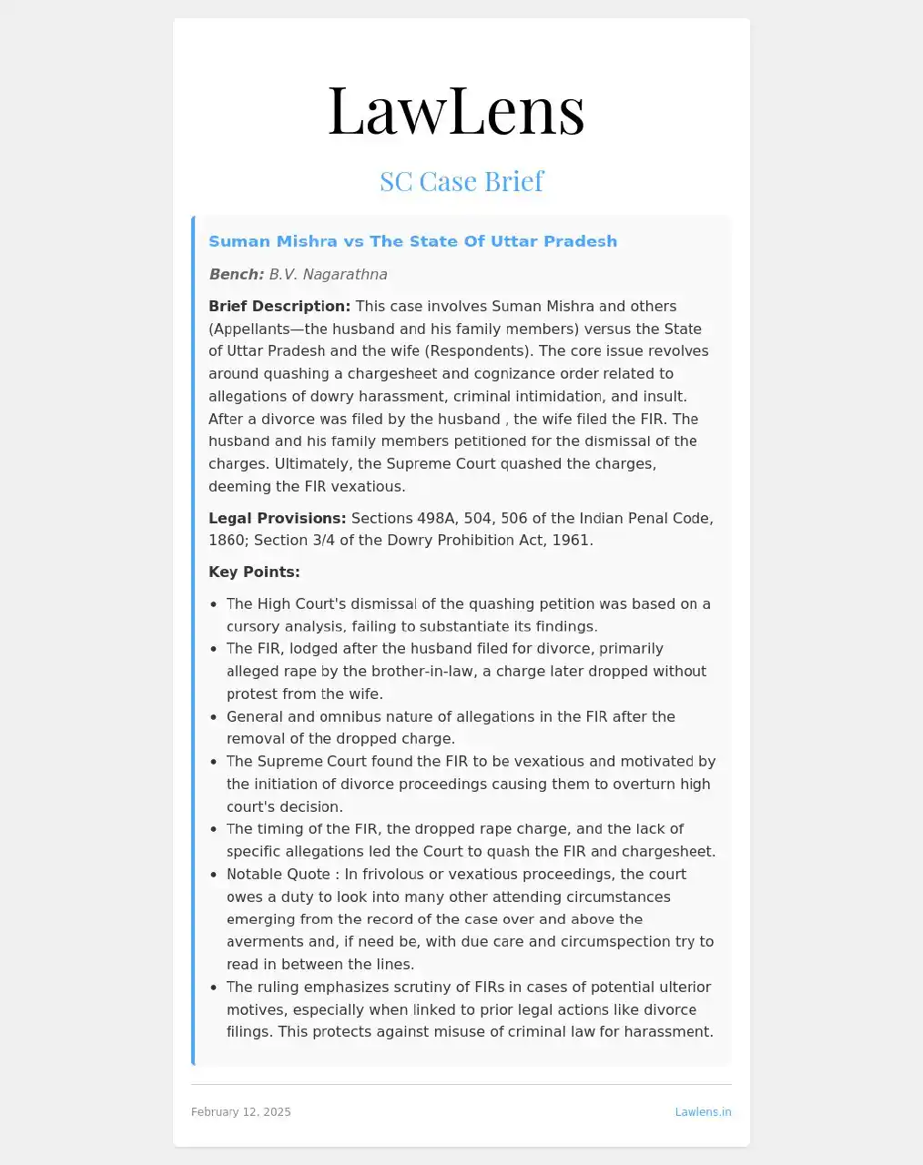 LawLens Supreme Court Alerts post