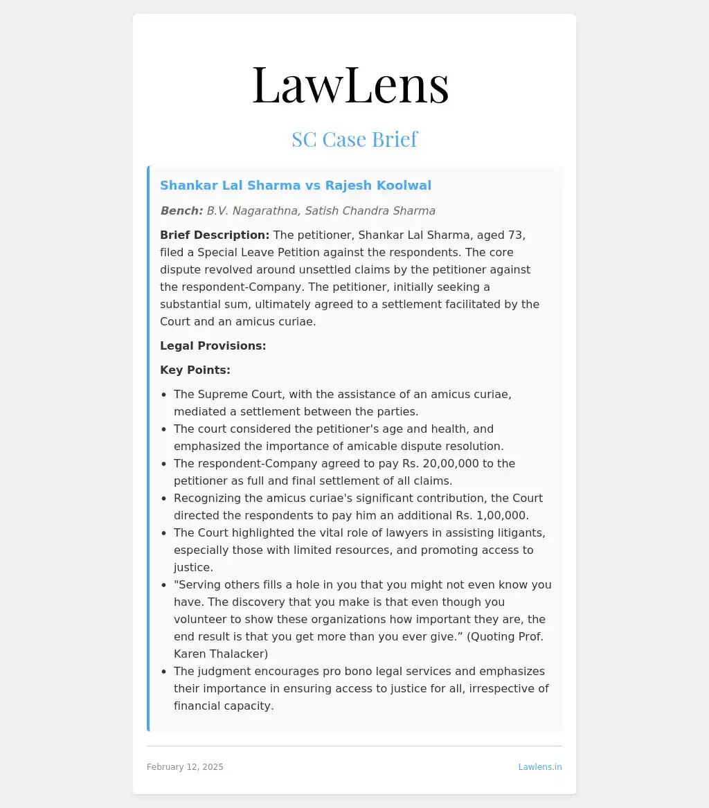 LawLens Supreme Court Alerts post