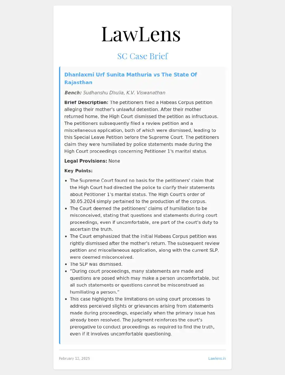 LawLens Supreme Court Alerts post